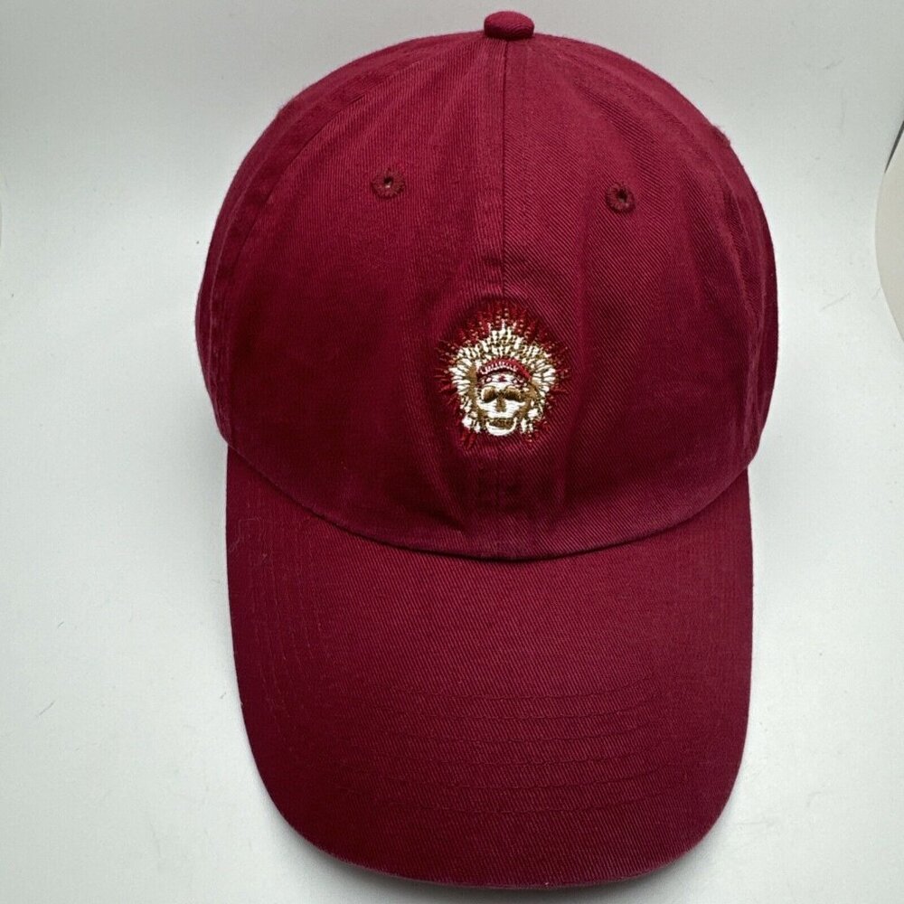 Skull Chief Maroon Carbon Elements Strapback Adjustable Hat Cap GR62